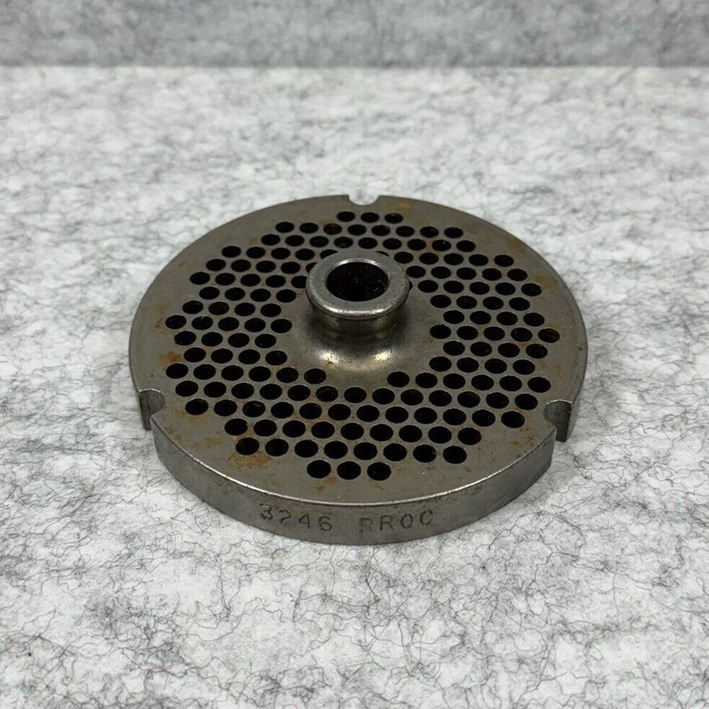 Atlanta Sharptech 3246 PRQC Meat Grinder Plate Metal Steel 4 Inch Diameter Part